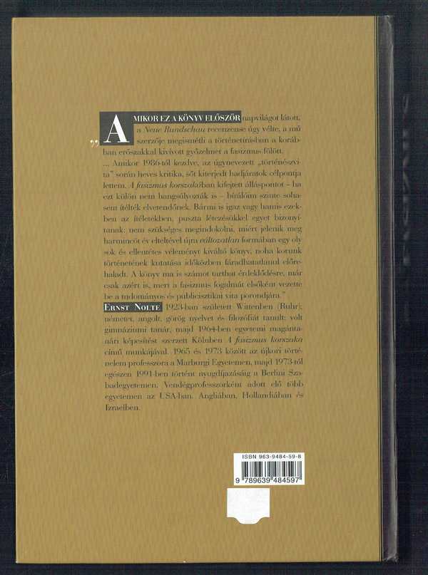 A fasizmus korszaka Ernst Nolte